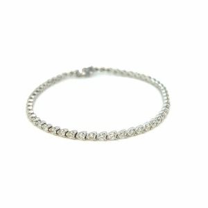 14k White Gold Tennis Bracelet with Diamonds, 7.0 Inches